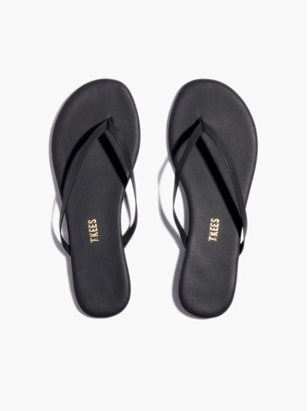 TKEES Black Lily Flip Flops